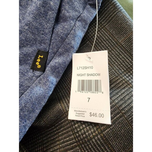 LEE boys 2 Pk Shorts Size 7 Pull On Comfy Drawstring Blue Gray School Everyday - Picture 6 of 7